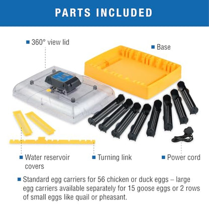 Brinsea Ovation 56 Advance Egg Incubator with Humidity Display, Automatic Egg Turning, Precision Controls, Temperature Alarms for Hatching 56 Chicken, Duck, and Other Bird Eggs - size: 56 Eggs