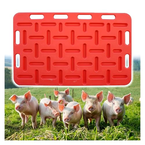 Red Lightweight Livestock Panels,Portable Sturdy Livestock Sorting Panel for Pasture,Animal Guide Board for Pig Hog Cattle Cow Sheep Goat,Easy to Carry (77x47 cm/30.3x18.5 in)