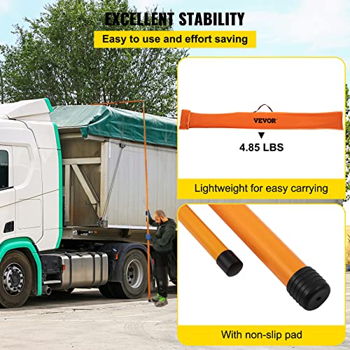 VEVOR Height Stick for Trucks, 15 FT Load Height Measuring Stick with Carrying Bag, Non-conductive Truck Stick with Adjustable Pole for rucks, Car Haulers - size: 15ft