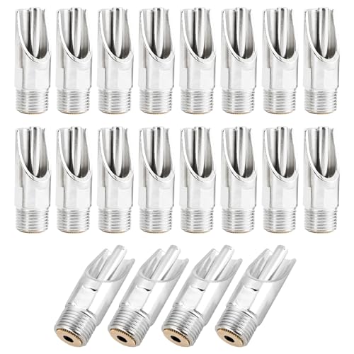 MAOPINER 20PCS Stainless Steel Pig Nipple Waterer, Automatic Pig Drinking Nipples, 1/2" NPT Water Valve for Piglets, Small Animals & Farm Livestock, Durable Farm Water Dispenser (20)