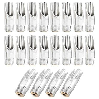 MAOPINER 20PCS Stainless Steel Pig Nipple Waterer, Automatic Pig Drinking Nipples, 1/2" NPT Water Valve for Piglets, Small Animals & Farm Livestock, Durable Farm Water Dispenser (20)