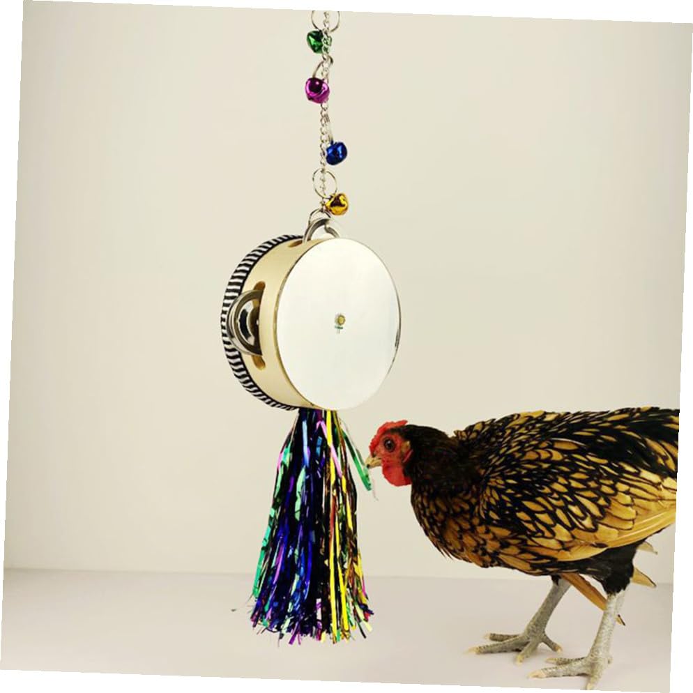 Stainless Steel Double-Sided Chicken Mirror Toy for Hens and Engaging Chick Plaything to Relieve Boredom and Activity Levels Pet Entertainment
