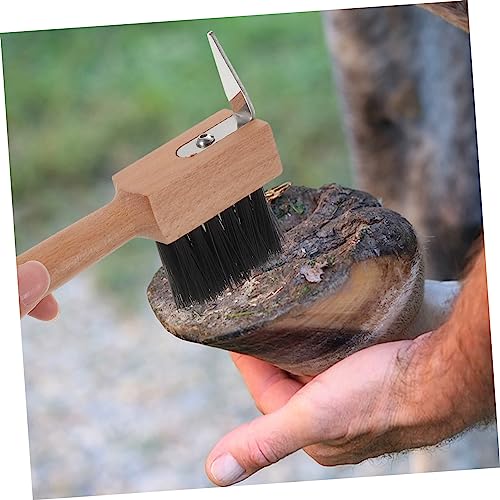 Cattle Horse Hoof Brush Hoof Trimmer Tool for Grooming Ergonomic Handle Smooth Edges Donkeys and Livestock Care