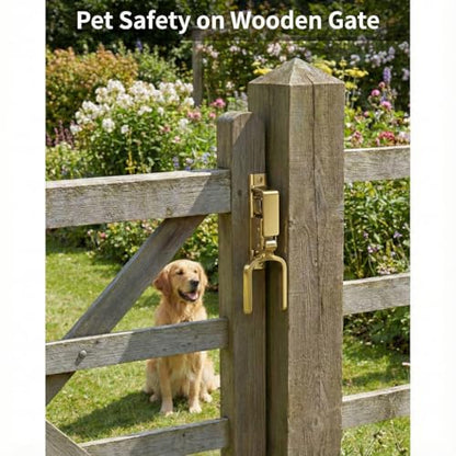Instant Locking Farm Gate Latch - Heavy Duty Self-Closing Automatic Gravity Lever for Wooden Metal Gates