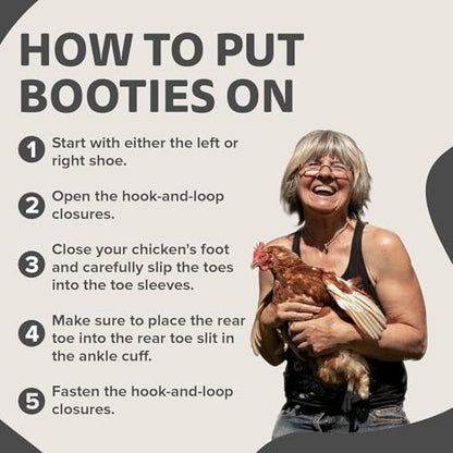 Chicken Shoes for Injured Feet – Protective Neoprene Footwear for Chicken, Open-Toe Design for Bumblefoot Relief, Made in USA (Chicken Shoes, Navy, Medium Chickens) - color: Navy