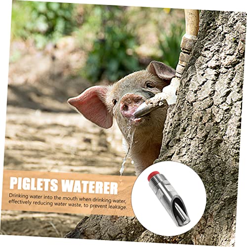 balacoo 10pcs Pig Water Feeder Automatic Piglets Nipple Drinkers Pig Waterer Livestock Drinking Tools