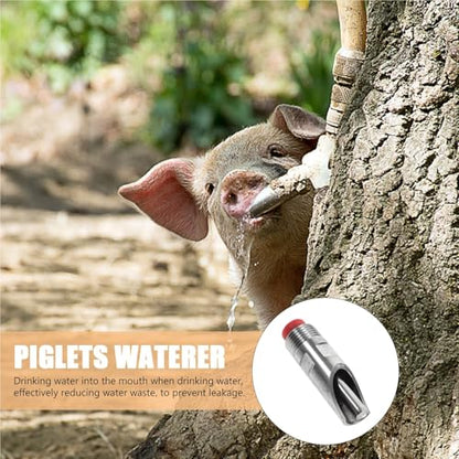 Pig Water Nipple 10Pcs Pig Waterer Stainless Steel Automatic Livestock Waterer Farm Animal Activated Water Feeder Bowl Rabbit Barn