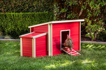 New Age Pet ecoFLEX Fontana Chicken Barn - color: Red, size: 52.4"L x 29.4"W x 29.1"H