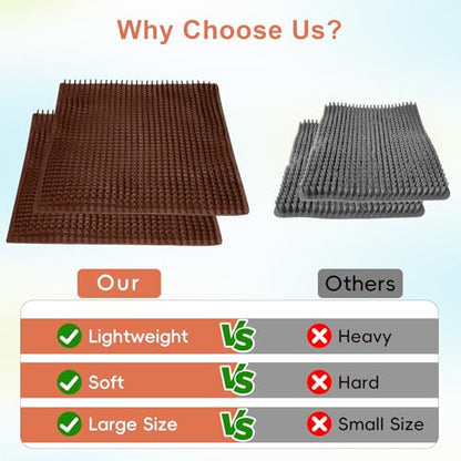 6pcs Chicken Nesting Pads for Coop Bedding, Washable Brown Color Nesting Box Liners for Chicken Laying Boxes, Large Reusable Chicken Coop Accessories