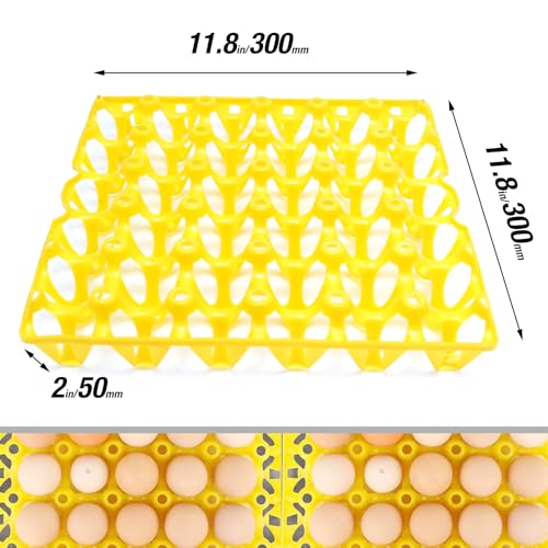 EATAKWARD 8 PCS Plastic Egg Trays Egg Crates 30-Egg Flats for Home Chicken Farmers, Stackable Egg Cartons Hold Multiple Eggs, Great for Storing, Sorting, and Shipping Eggs