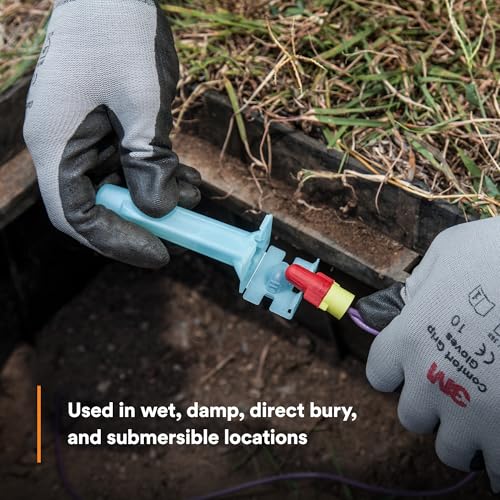 3M Direct Bury Splice Kit DBR/Y-6, 18-10 AWG, UV-Resistant, Steel Spring, Flame Retardant Insulation, 1 pack containing 2 Splice Tubes and 2 R/Y Connectors - style: DBR/Y: Splice Kit
