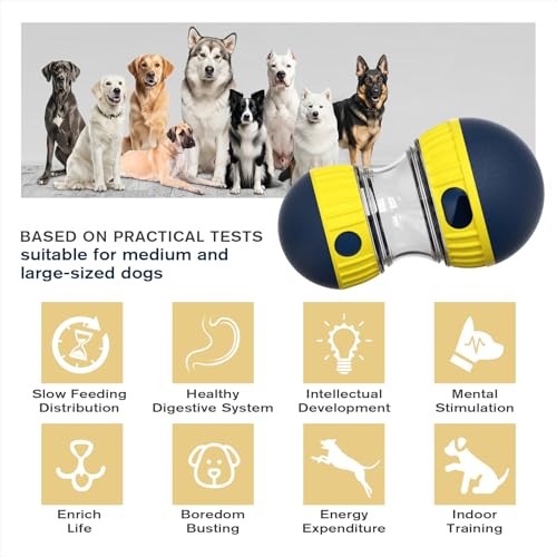 TLKNG Extra-Large Size Dog Enrichment Toy for Medium/Large Aggressive Chewer Breed Dogs Treat Dispenser Ball & Food Dispensing Toys & Puzzles Slow Feeder & Mental Stimulation,Ultimate Boredom Buster - size: Extra Large