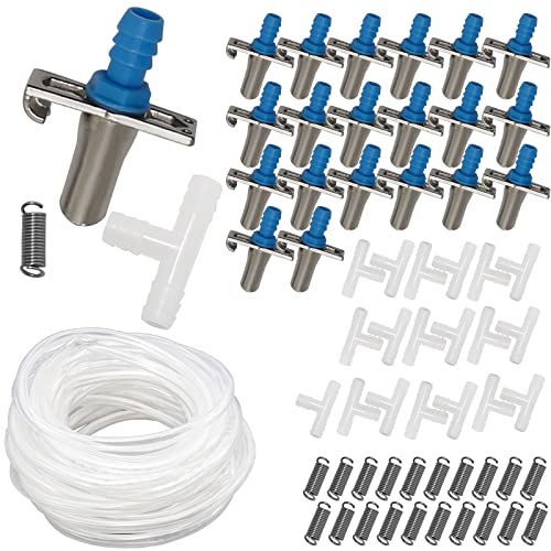 Automatic Rabbit Watering System，20 Pack Rabbit Nipple Drinker for Small Animals Poultry Guinea Pig Ferret Rats Rodent Bunny