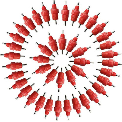 RONYOUNG 30PCS Automatic Chicken Water Nipple Drinker Feeders Poultry Hen Duck Screw Style Water Drink Feeder