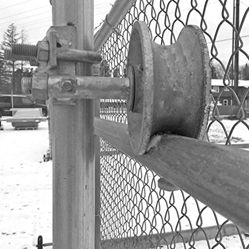 6" CHAIN LINK WALL MOUNTED ROLLING GATE HARDWARE KIT: (Chain Link Fence Gate Parts) (6" Rut Runner, 2 Track Wheels, 6 Wall Mounted Track Brackets, 1 Rolo Latch) - size: Wall Mount
