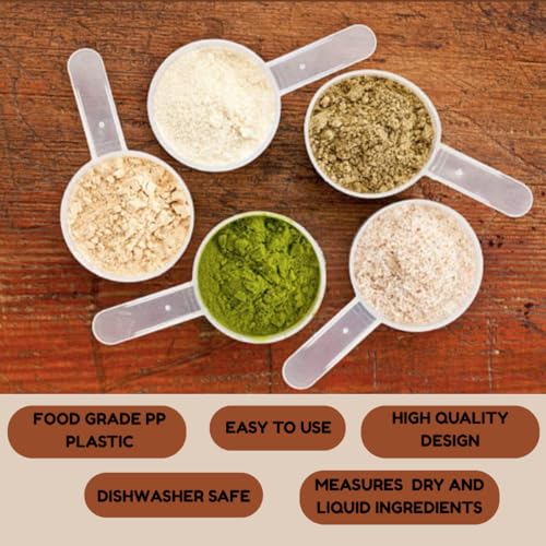 Long Handle Measuring Scoop - 2 Cup 16oz Opaque Spoons 2-Pack | Long handle plastic measuring scoop, Food grade BPA free polypropylene plastic, Perfect for kitchen baking pet food & powders - size: 500 cc | 2 Cup | 1 Pint | 16 Fl Oz.
