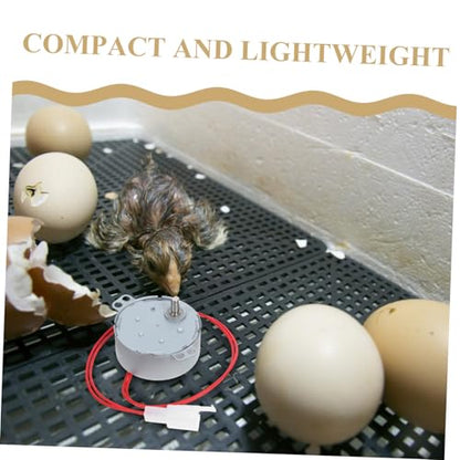 YARNOW 110v Incubator Motor for Automatic Egg Turning Energy-efficient Turner Motor for Chicken Duck Quail Eggs Compatible Mini Incubator Accessory with Precise Rotation and Stable Speed