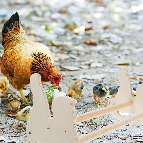 Ipetboom Chicken Swing Chicken Perch Natural Wooden Jungle Gym Roosting Bar Chick Stand for Hens Handmade Coop Swing Toys