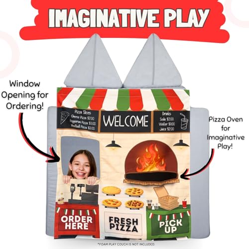 Couch Swag Play Panel for Childrens Foam Sofa Kids Couch (Pizza) - style: Pizza