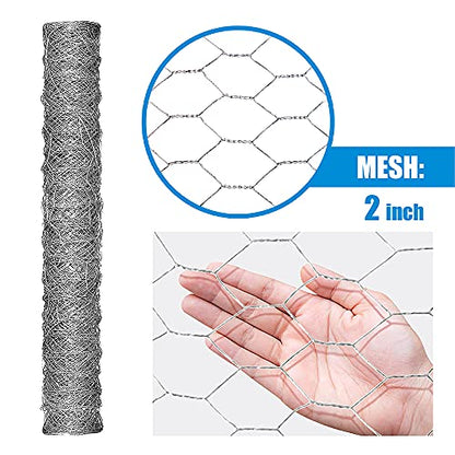 Fencer Wire 20 Gauge Galvanized Poultry Hex Netting with 2 inch Mesh - size: 4 ft. x 150 ft.