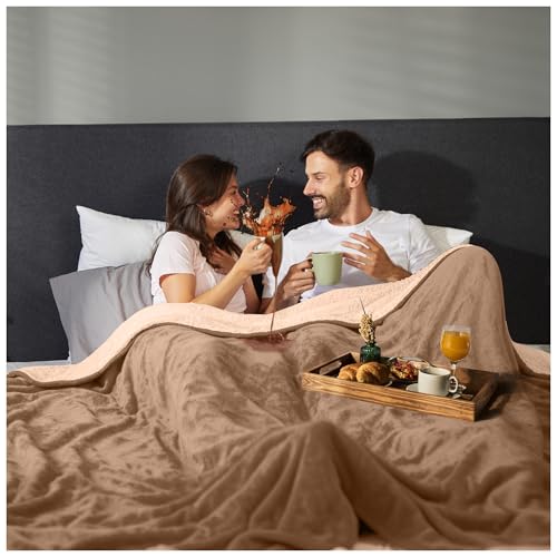 Sacred Weapon Splash Blanket – Plush Deluxe Mattress Protector – VIP Waterproof Fleece Blanket – Boonger Blanket with Moisture Barrier, Stain Proof & Washable – Queen/King Size Beige 80"x80" - color: Beige, size: Large (80"x 80")
