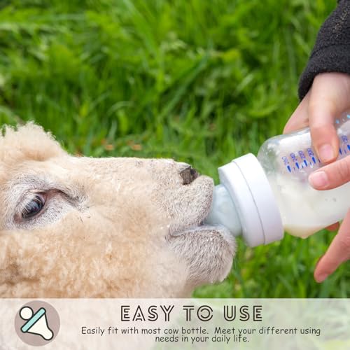 DOITOOL 10pcs Calf Feeder Nipples Rubber Nursing Bottle Nipples for Livestock Milk Feeding Supplies Cattle Feeding Tools Suitable for Young Animals