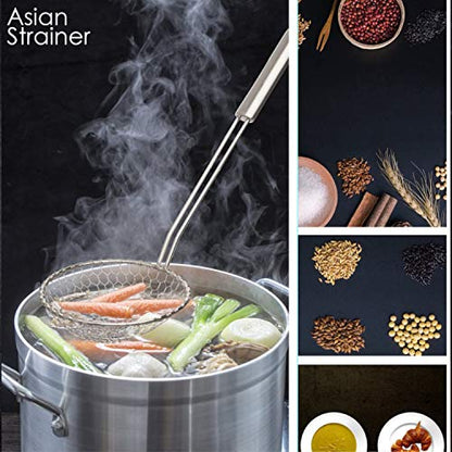 Best Utensils Asian Kitchen Stainless Steel Spider Strainer Professional Wire Skimmer with Spiral Mesh (5-Inch Strainer Basket)… - size: 5-Inch