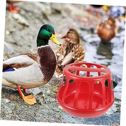 Portable Chicken Feeder Trough Durable Poultry Feeding Container Multi Functional Design for Dry and Wet Food Convenient for and Other Poultry Capacity