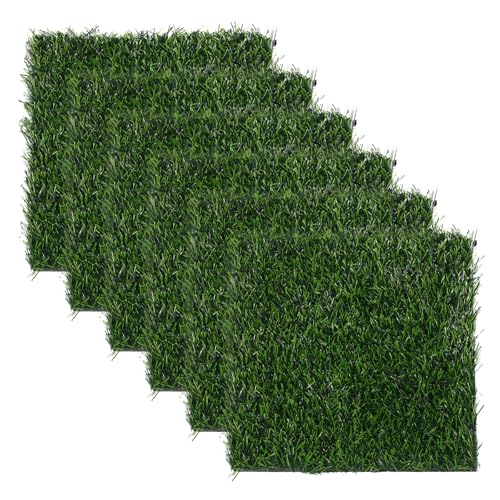 DECHOUS 6Pcs Washable Nesting Pads for Chicken Coop, 12 Inch Nesting Box Pads Reusable Artificial Grass Egg Laying Mat Bedding Liners for Poultry