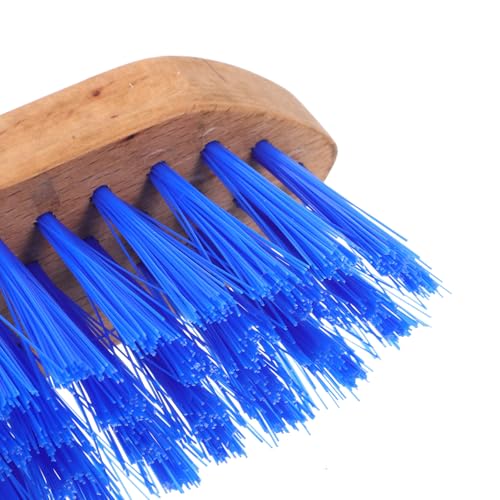 Horse Grooming Brush Horse Hair Comb Stiff Bristle Cleaning Brush 15.5 X 5.5 Cm Blue and Stable Use