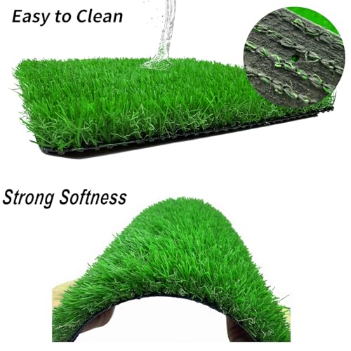 Irieiply 6 Pack 12"x12"x1.2" Chicken Nesting Pads for Laying Eggs, Washable Artificial Spring Grass Carpet Synthetic Turf Mat Nest Box Bedding for Chicken Coop
