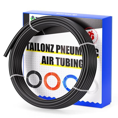 TAILONZ PNEUMATIC Air Line DOT 1/4 inch od Black Pneumatic Nylon Tube 32.8ft Air Brake Tubing Nylon Hose - color: Black-Nylon, size: 1/4'' OD/32.8ft/10m