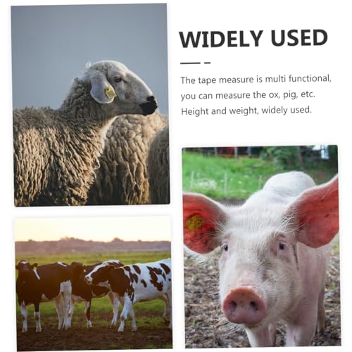 2.5m Animal Weight Tape Measure for Cattle Pig Goat, Livestock Girth Measuring Tool for Farm Use, Multipurpose Soft Measuring Tape for Accurate Body Size Style