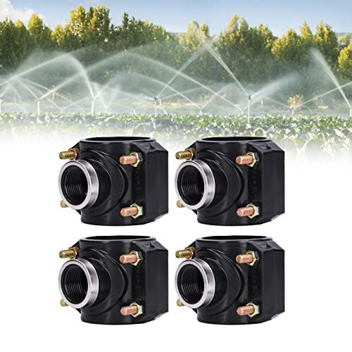 Water Systems Drain Saddle Valve, 4 Sets Water Drain Saddle Plastic Pipe Additional Quick Connector Tee Kit G1 Female Thread