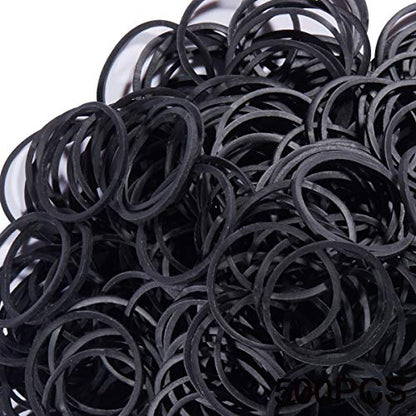 AMUU Rubber Bands size10 Black 1inch 500pcs Small Rubber Bands | Rubber Band for Office Supplies School Home Strong Elastic Band - color: Black-500pcs