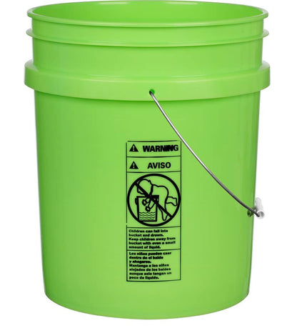 House Naturals 5 Gallon Food Grade Lime Green Plastic Bucket with Screw On Air Tight Double Gasket Lid (3 Pack) - size: 5 Gallon
