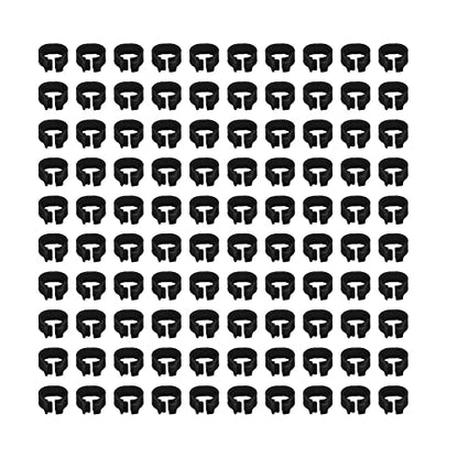Omabeta 100PCS Reusable 8mm Pigeons Identification Leg Rings for Easy Dovecot Management and Marking, Lightweight Plastic Bands for Poultry Supplies (Black) - color: Black