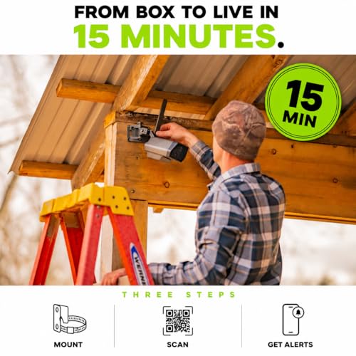 TACTACAM Defend Cellular Security Camera 2-Pack Bundle – 2 Rechargeable Batteries + 2 Lexar 32GB SD Cards – 4G LTE, No WiFi Needed – Wireless Outdoor Camera for Property, Cabin, Ranch, Job Site