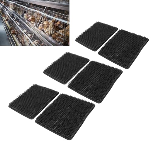 YOUTHINK 6 Pack Washable Nesting Pads, Chicken Nesting Boxes, 12.5 X 11.5 Inch Liners, Reusable Mats, Soft and Proof Water, Cushioned and Breathable, Scratch impervious, Easy to Cut (Black) - color: Black
