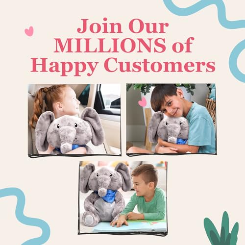 Lilly's Love Weighted Stuffed Animals for Adults & Kids — 5lb Calming Elephant Plush for Anxiety, ADHD & Sensory | Machine Washable Weighted Stuffed Animal w/Removable Insert | Ernie The Elephant - color: Elephant
