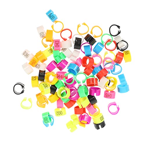 MERRYHAPY 100pcs Professional Pigeon Foot Ring Chicken Leg Band Easy Identification Ring for Poultry Management