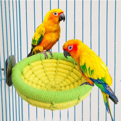 Cotton Rope Bird Nest Handmade Bird Breeding Nest Parrot Hatching Nesting for Budgie Canary Parakeet Finch Cockatiel Lovebird and Other Small Birds