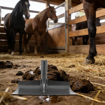 Barn Cleaning Tool, Thickened Manure Scraper Blade Replacement - 12 Inch Width - Pooper Scooper for Horse and Cattle, Concrete Floor Muck Out Tool