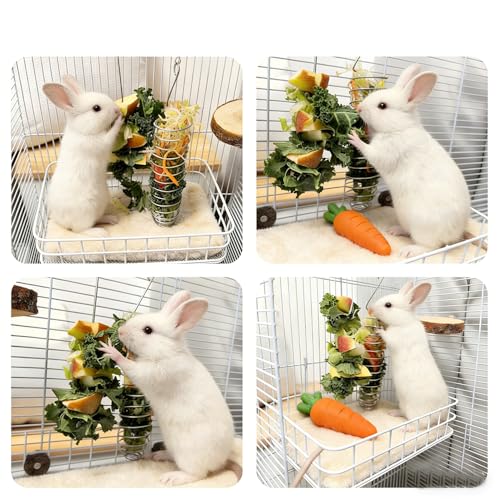 3PCS Rat Enrichment Toys Stainless Steel Bird Food Holder Rat Parrot Foraging Toy Fancy Mice Cage Accessories Puzzle Toy Slow Feeder