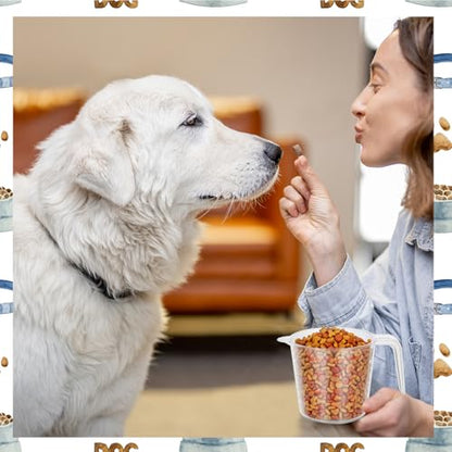 2 Pcs 2 Cup Dog Food Scoop Plastic Measuring Cups with Handle,Pet Food Measuring Scoops with Precise Markings for Dog, Cat or Bird Food (2 CUP) - size: 2 CUP