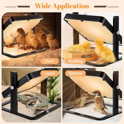 Chick Heater, Chicken Brooder Heating Plate with Adjustable Temperature, Chick Warmer Coop Heater, Brooder Plate for Chickens, Ducklings, Cats, Dogs