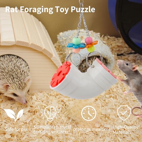 Hedgehog Toys for Hedgehogs to Play with, Foraging Toys for Hedgehogs, Hanging Slow Feeder Enrichment Toy Puzzle Supplies Cage Accessories for Rat, Hamster, Rabbit, Parakeets