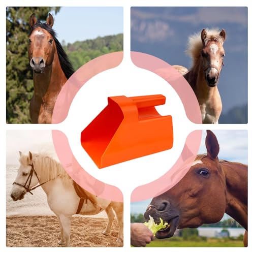 Stackable Livestock Feed Scoop - Heavy Duty Grain Measuring Scooper, Large Dry Goods Container | Animal Feeding Supplies, Durable Farm Ranch