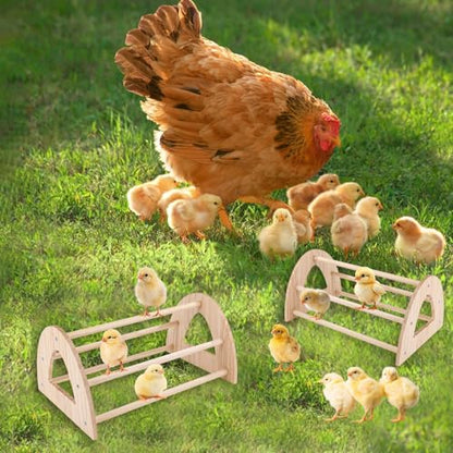 Large Wooden Chicken Perch, Chick Roosting Perch Wood Stand for Brooder, Chicken Toys for Coop and Brooder Chick Roosting Bar, Training Perch Toys for Large Bird - color: Chick Perch