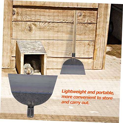 DECHOUS Pig Excrement Shovel for Farm Cleaning Sturdy Livestock Cage Tool Heavy-Duty Ground Cement Spade Long Handle Practical Manure Cleaning Supply - size: 25X27X3.5cm